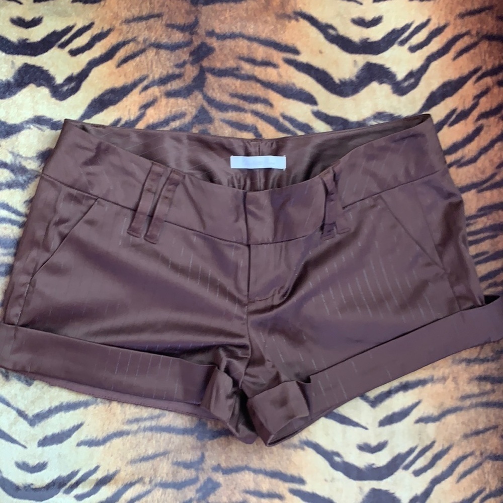Brown pin striped shorts size 9